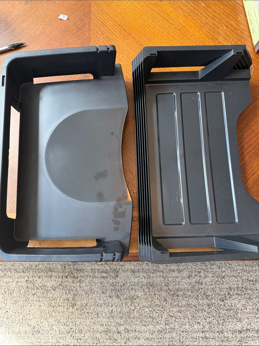 12 Black Universal  Vertical Paper Trays Plastic